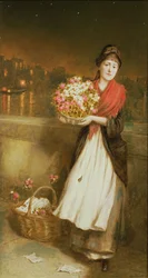 Ein Londoner Blumenmädchen, 1877